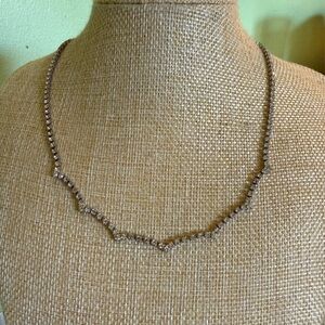 Elegant Silver Necklace with sparkly crystals